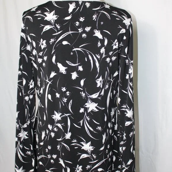 White House Black Market Floral Long Sleeve Top Women's XL - Picture 4 of 9